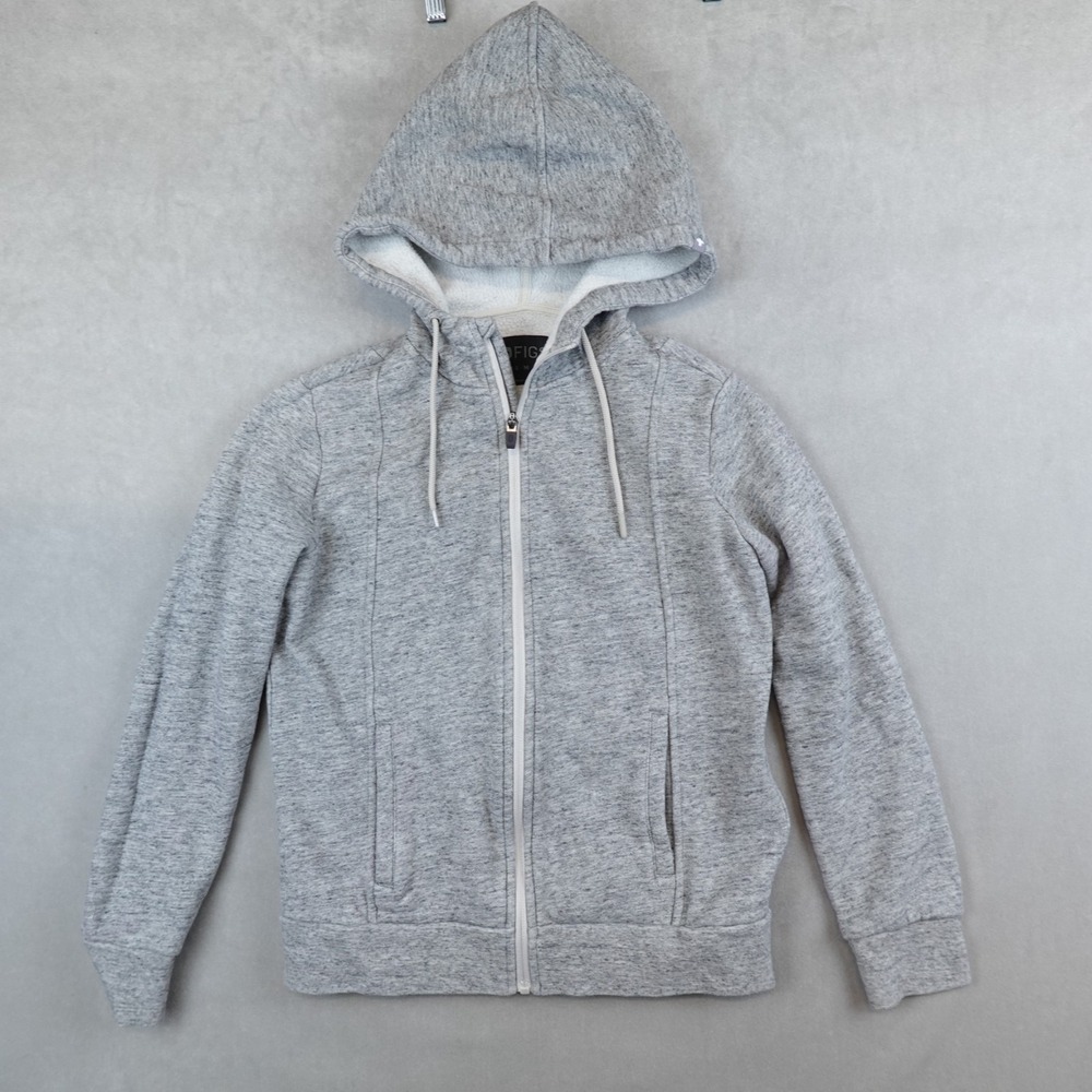 Figs Jacket Full Zip Hoodie Scrub Sweatshirt Women XS Gray Pockets
